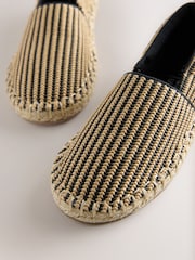 Neutral Stripe Standard Fit (F) Espadrilles - Image 4 of 5