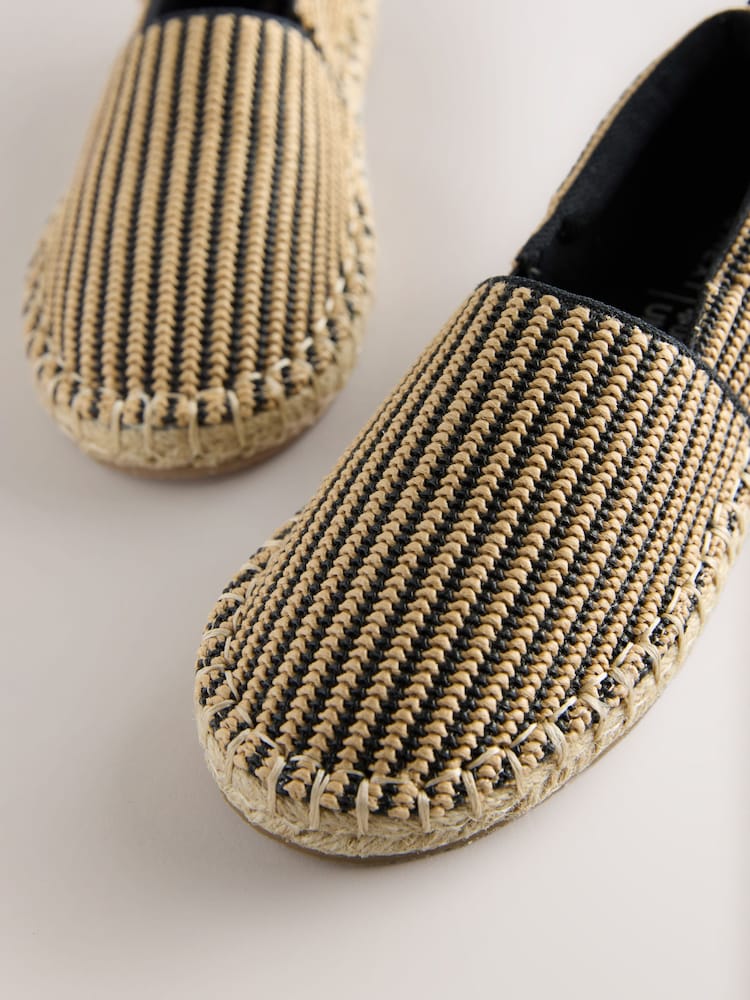 Neutral Stripe Standard Fit (F) Espadrilles - Image 4 of 5