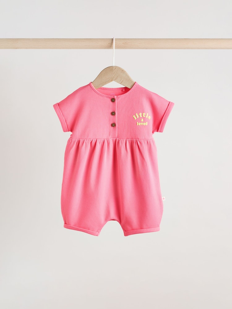 Multi Bright Colour Baby Rompers 3 Pack - Image 2 of 14