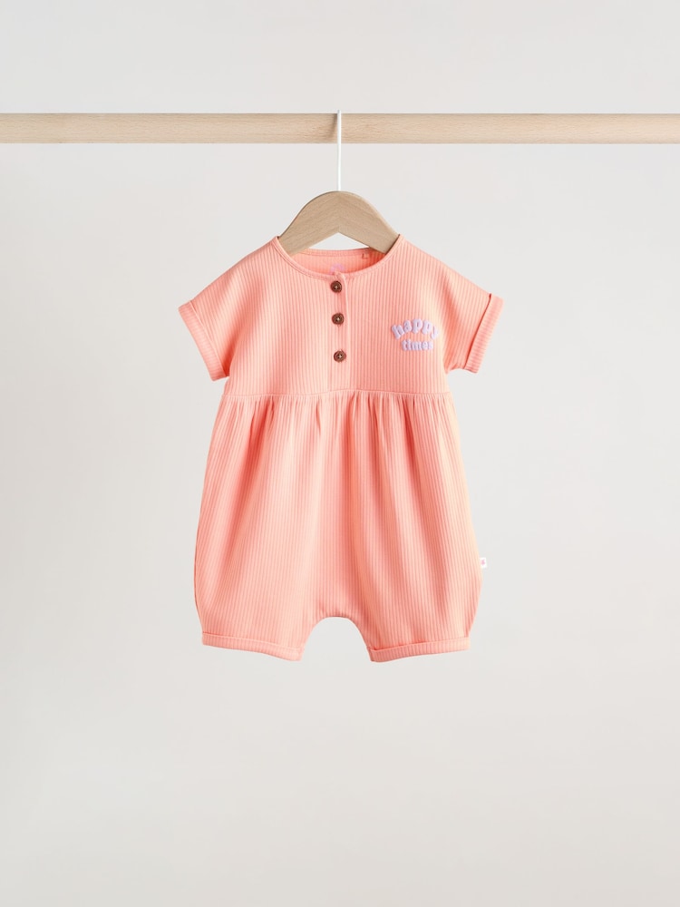 Multi Bright Colour Baby Rompers 3 Pack - Image 3 of 14