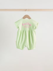 Multi Bright Colour Baby Rompers 3 Pack - Image 8 of 14