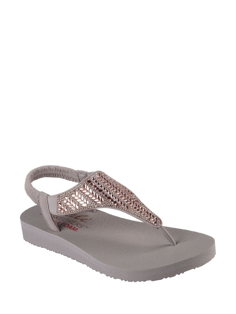 Skechers Grey Meditation Glamorous Muse Sandals - Image 2 of 3