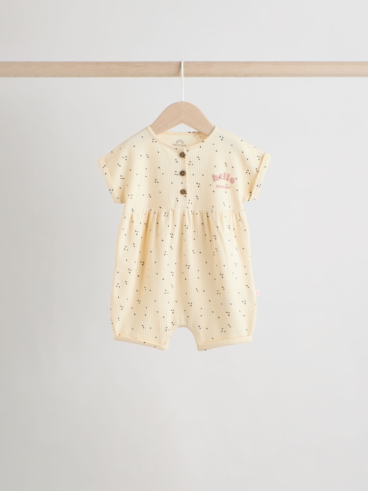 Slogan Mono and Pink Baby Rompers 3 Pack - Image 2 of 14