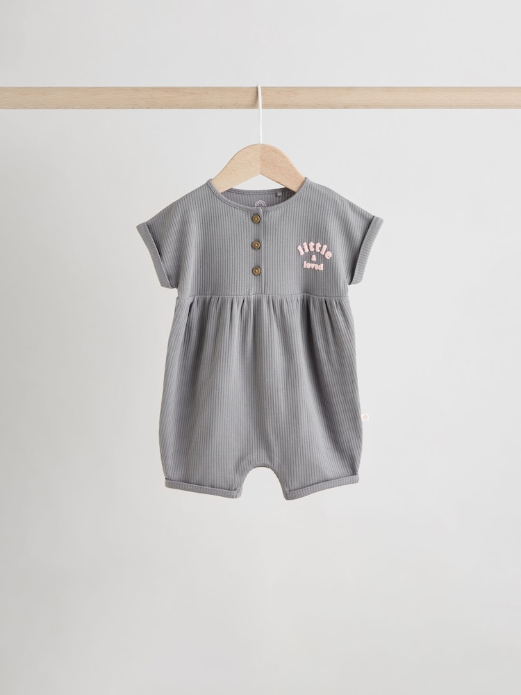 Slogan Mono and Pink Baby Rompers 3 Pack - Image 3 of 14