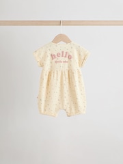 Slogan Mono and Pink Baby Rompers 3 Pack - Image 6 of 14