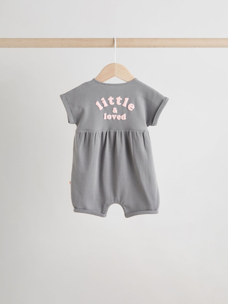 Slogan Mono and Pink Baby Rompers 3 Pack - Image 7 of 14