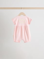 Slogan Mono and Pink Baby Rompers 3 Pack - Image 8 of 14