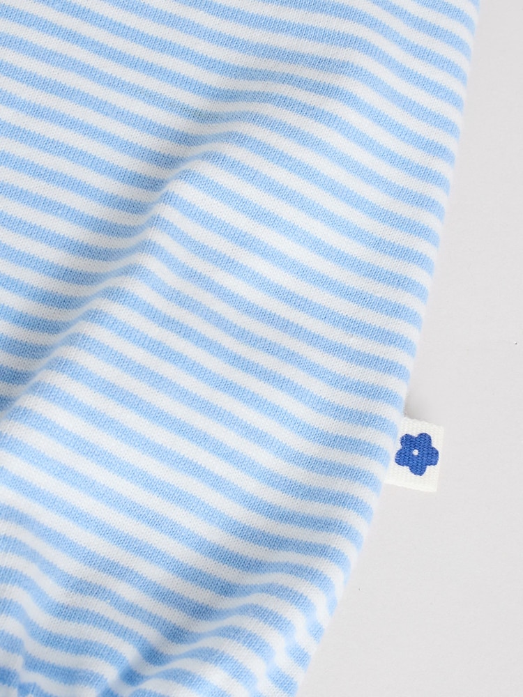 Multi Floral and Stripe Print Baby 100% Cotton Rompers 3 Pack - Image 11 of 12
