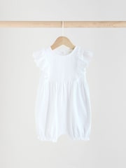 Sage Green Baby Bloomer Rompers 3 Pack - Image 4 of 11