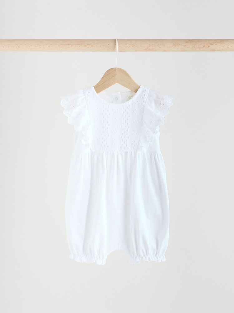 Sage Green Baby Bloomer Rompers 3 Pack - Image 4 of 11