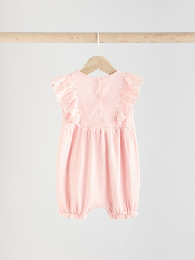 Sage Green Baby Bloomer Rompers 3 Pack - Image 6 of 11