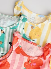 Multicolour Fruit Printed - 100% Cotton Baby Jersey Rompers 3 Pack - Bild 8 von 11