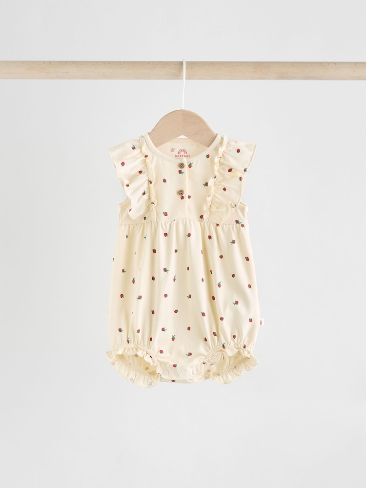 Monochrome Printed Baby Rompers 3 Pack - Image 3 of 11