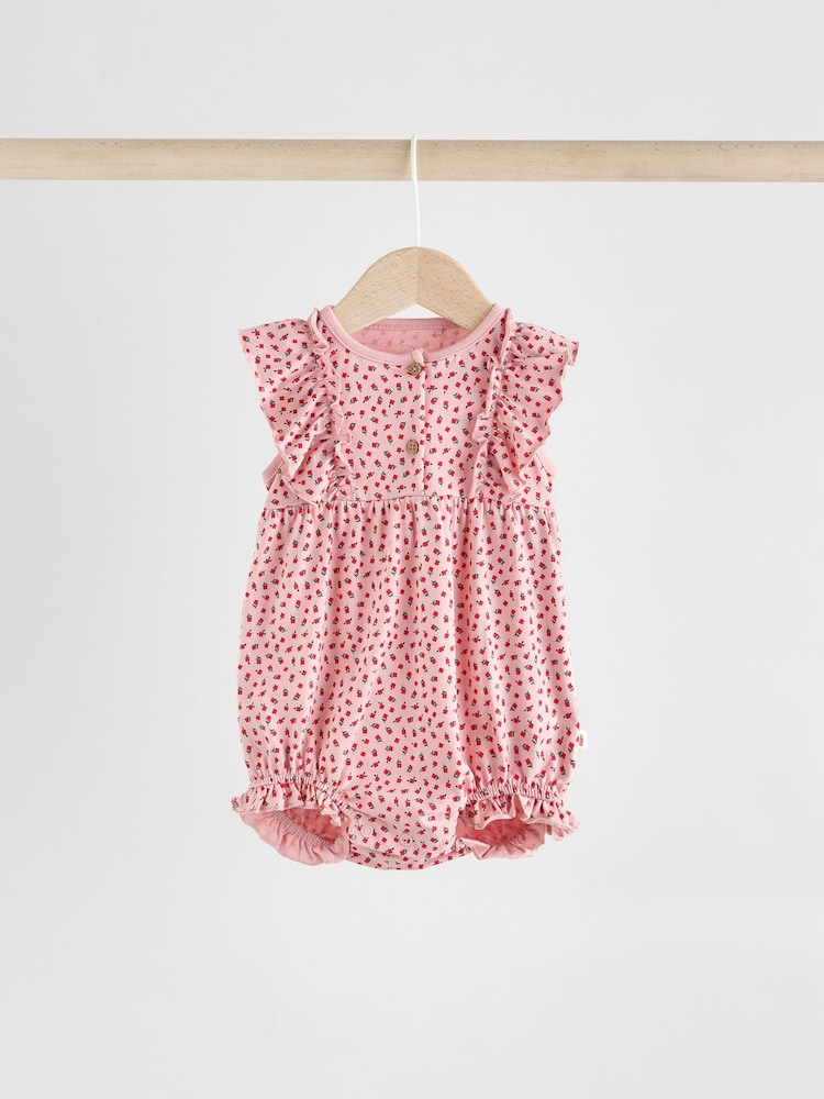 Monochrome Printed Baby Rompers 3 Pack - Image 4 of 11