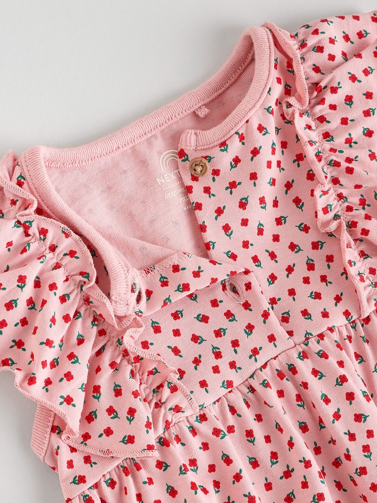 Monochrome Printed Baby Rompers 3 Pack - Image 9 of 11