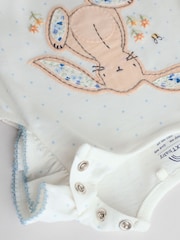 Multi Printed Floral Bunny Rompers 3 Pack - Image 9 of 11