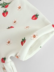 Red and Blue Floral Baby Rompers 3 Pack - Image 10 of 12