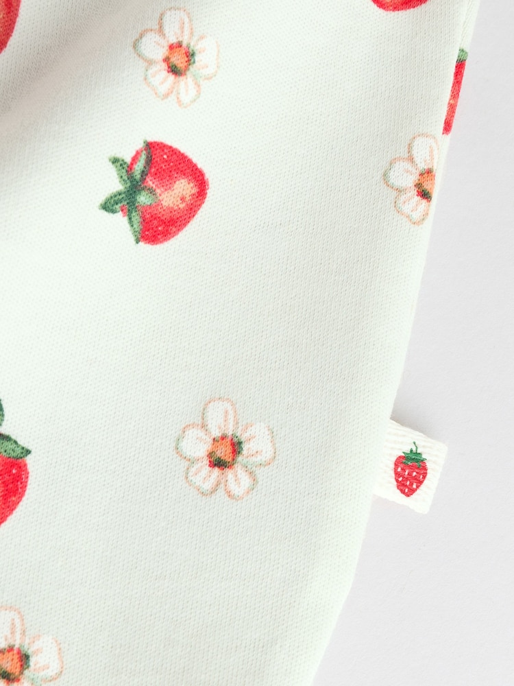 Red and Blue Floral Baby Rompers 3 Pack - Image 11 of 12