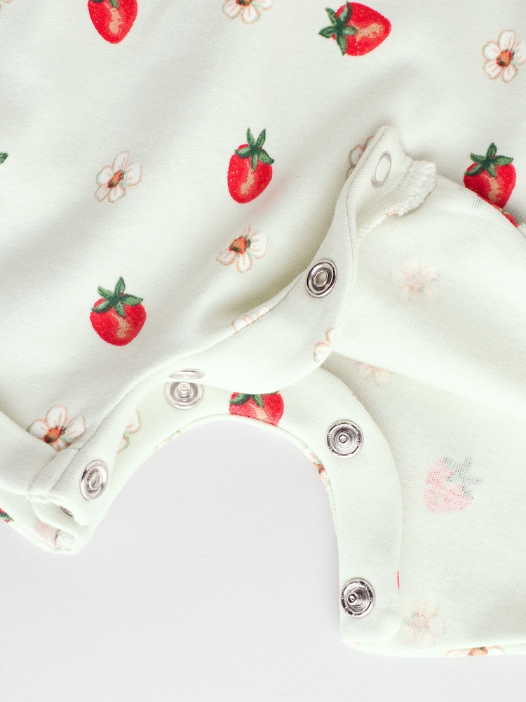Red and Blue Floral Baby Rompers 3 Pack - Image 12 of 12