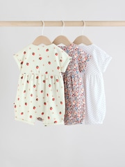 Red and Blue Floral Baby Rompers 3 Pack - Image 2 of 12