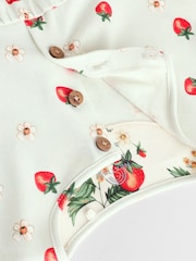 Red and Blue Floral Baby Rompers 3 Pack - Image 9 of 12