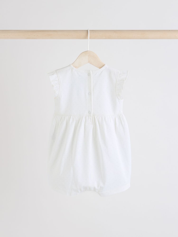 Blue Floral Baby Printed Rompers 3 Pack - Image 5 of 10