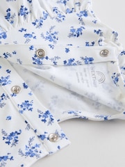 Blue Floral Baby Printed Rompers 3 Pack - Image 9 of 10