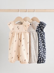 Black/White Baby Printed Rompers 3 Pack - Image 2 of 12