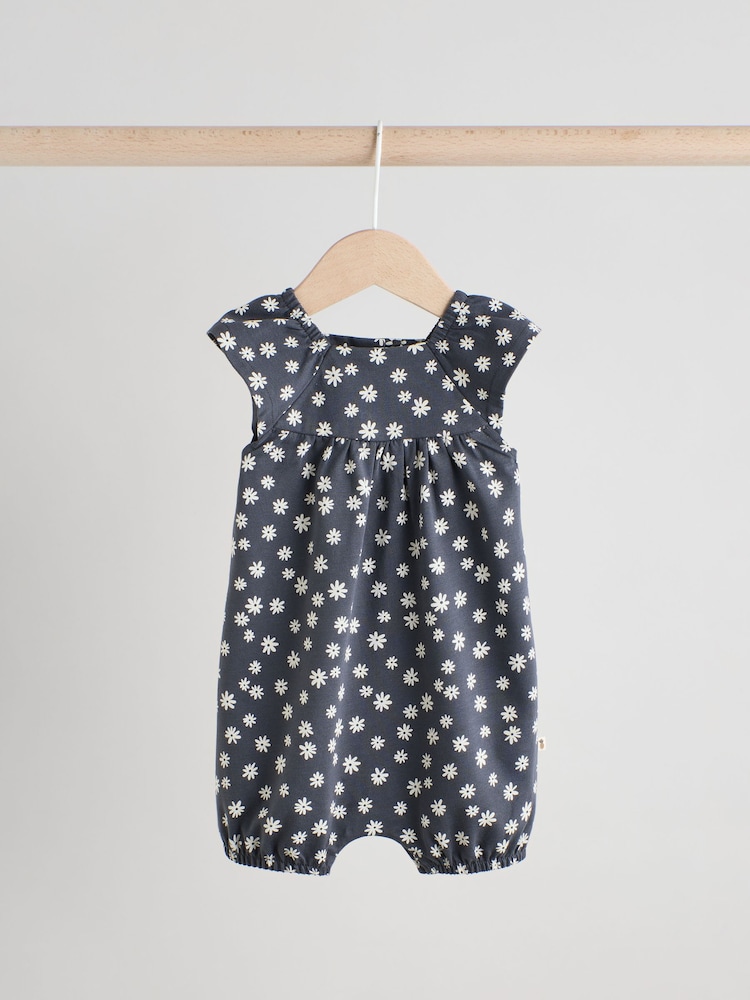 Fruit Printed Frill Sleeve 3 Pack Baby Rompers - Image 5 of 12