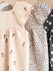 Black/White Baby Printed Rompers 3 Pack - Image 7 of 12