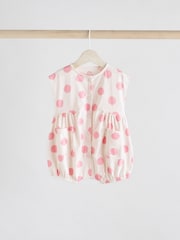 Pink and White Baby Rompers 3 Pack - Image 4 of 11