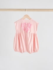 Pink and White Baby Rompers 3 Pack - Image 6 of 11