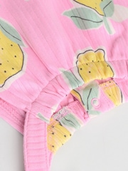 Rosa und weißer Früchteprint - Baby-Strampler mit Trägern, 3er-Pack - Bild 9 von 11