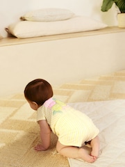 Yellow Stripe Lemon Fruit Jersey Baby Romper - Image 3 of 7