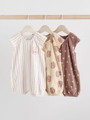 Mokkabraun - Jersey-Strampelanzug für Babys 3er-Pack - Bild 4 von 10