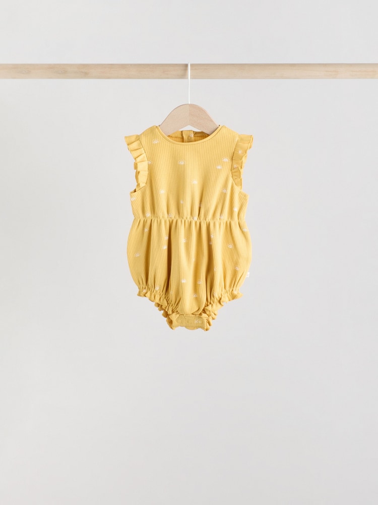 Floral Printed Baby Printed Rompers 4 Pack - Image 3 of 12