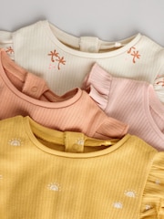 Floral Printed Baby Printed Rompers 4 Pack - Image 9 of 12