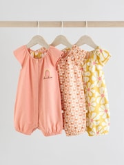 Korallenpink - Jersey-Strampelanzug für Babys 3er-Pack - Bild 1 von 11