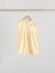 Multi Bright Stripe Baby Printed Rompers 3 Pack - Image 2 of 11
