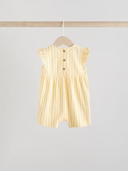 Multi Bright Stripe Baby Printed Rompers 3 Pack - Image 6 of 11