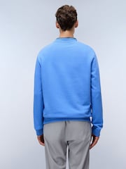 Napapijri Blue Balis Crew Neck 100% Cotton Sweatshirt - Image 2 of 5