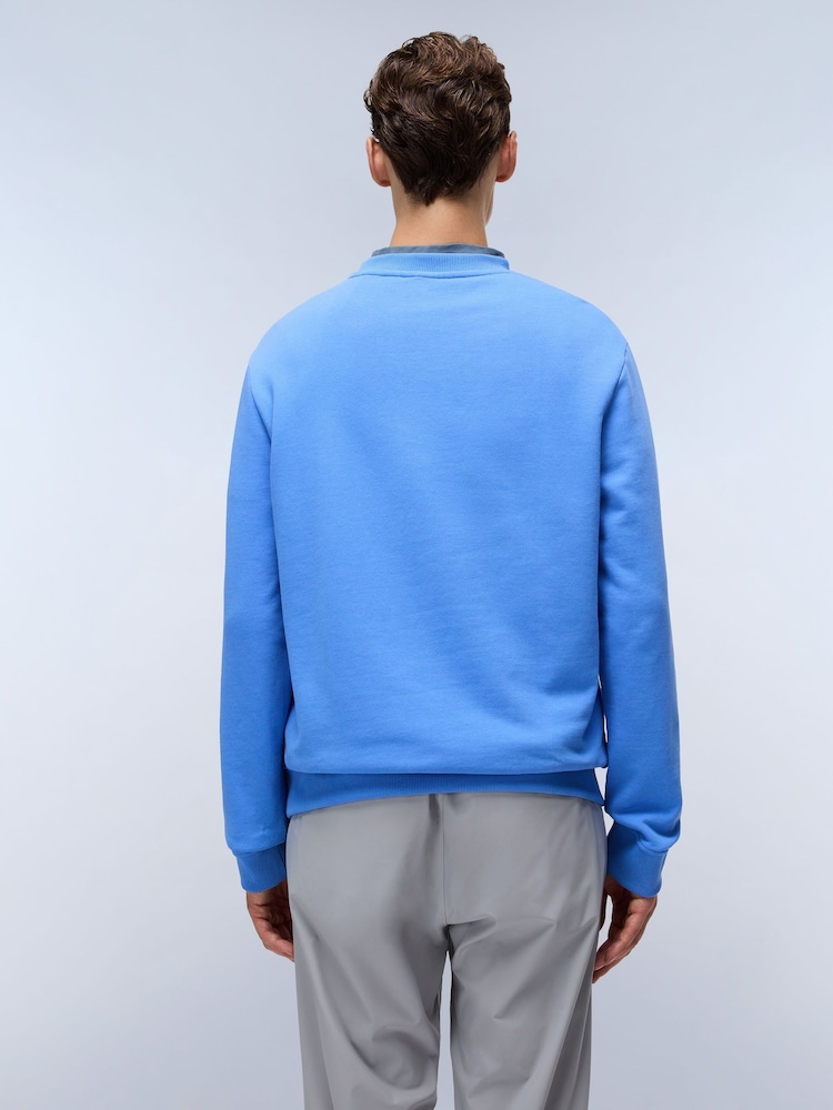 Napapijri Blue Balis Crew Neck 100% Cotton Sweatshirt - Image 2 of 5