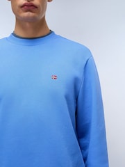 Napapijri Blue Balis Crew Neck 100% Cotton Sweatshirt - Image 3 of 5