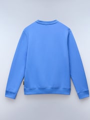 Napapijri Blue Balis Crew Neck 100% Cotton Sweatshirt - Image 5 of 5