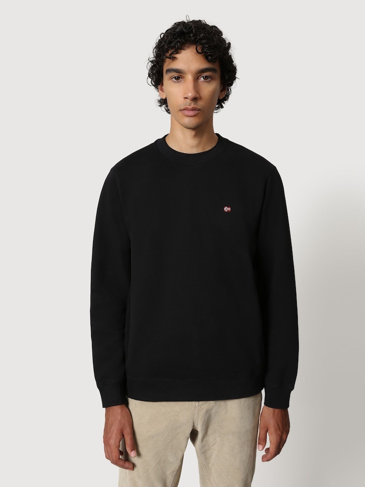 Napapijri Balis Crew Neck Black Sweatshirt - Image 1 of 6