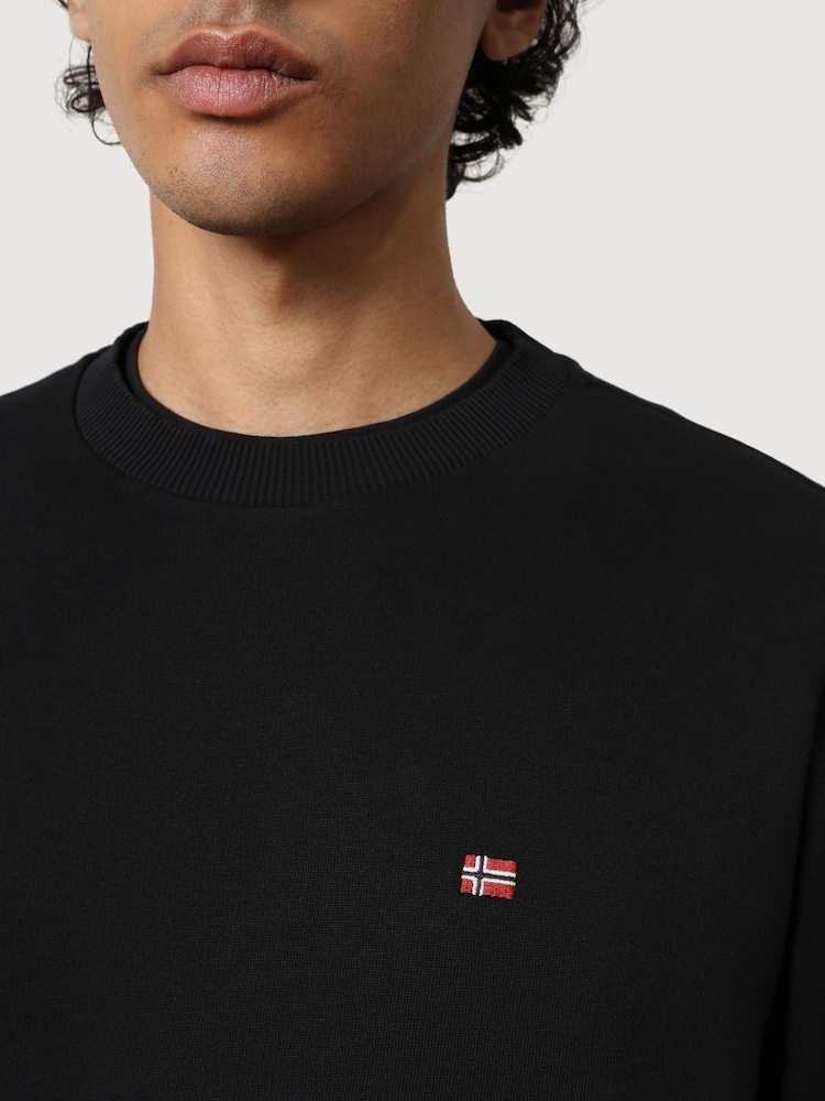 Napapijri Balis Crew Neck Black Sweatshirt - Image 3 of 6