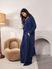 Laura Ashley Seersucker Gamme Long Lounge Cardigan - Image 4 de 8