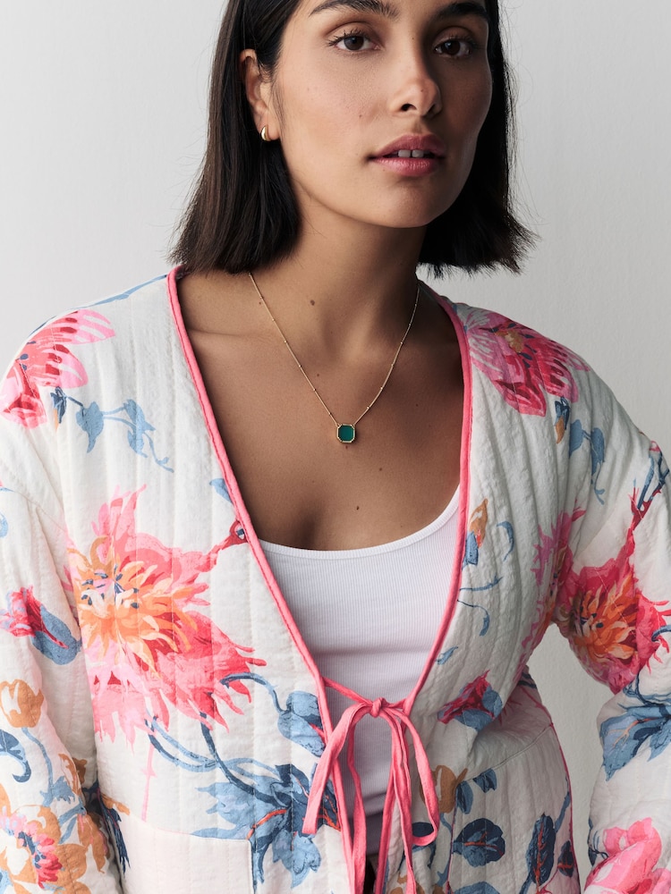 Laura Ashley Pink Rosalind Reversible Quilted Jacket - Image 5 of 8