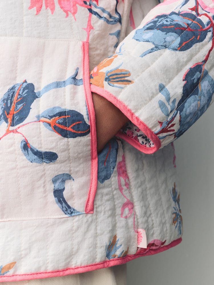 Laura Ashley Pink Rosalind Reversible Quilted Jacket - Image 7 of 8
