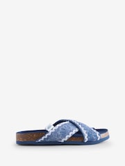 Laura Ashley Cross-Over Scalloped Mules - Image 2 de 2